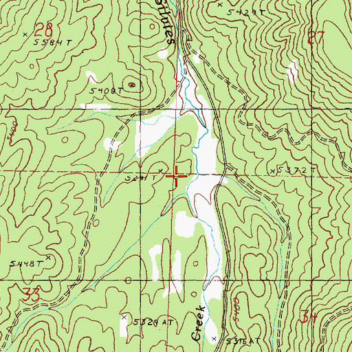 Topographic Map of Hog Creek, OR