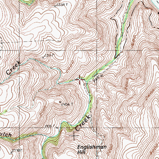 Topographic Map of Hog Creek, OR