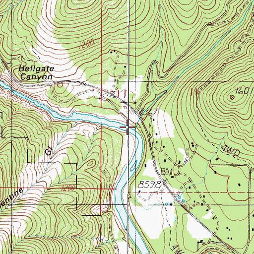Topographic Map of Hog Creek, OR