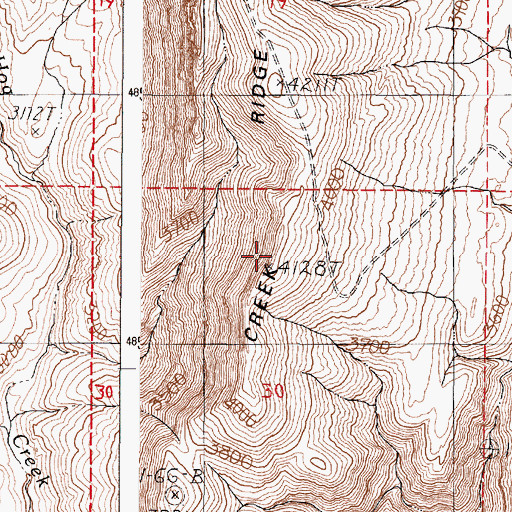 Topographic Map of Hog Creek Ridge, OR