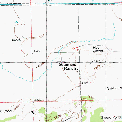 Topographic Map of Hog Island, OR