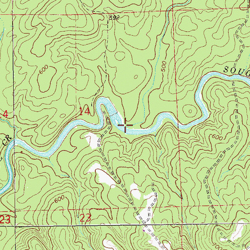 Topographic Map of Bird Creek, AL