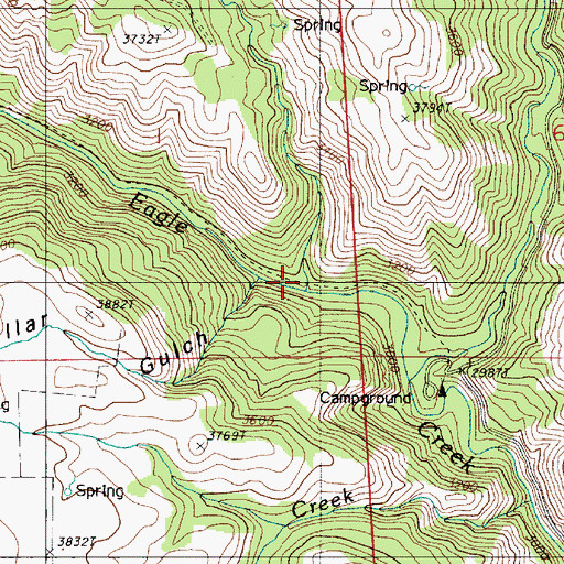 Topographic Map of Holcomb Creek, OR