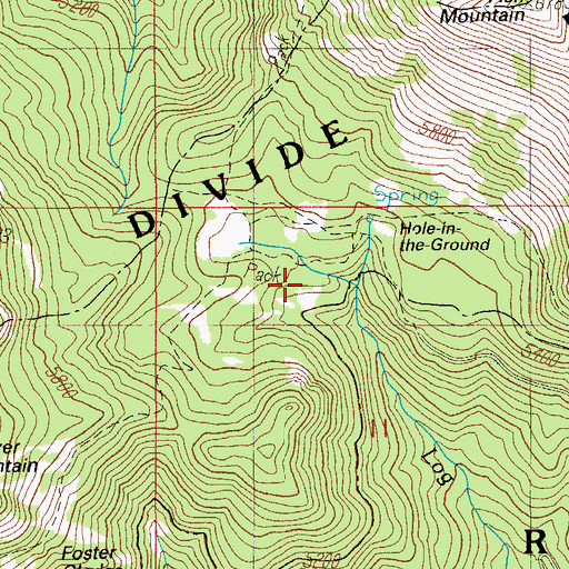 Topographic Map of Hole in the Ground, OR