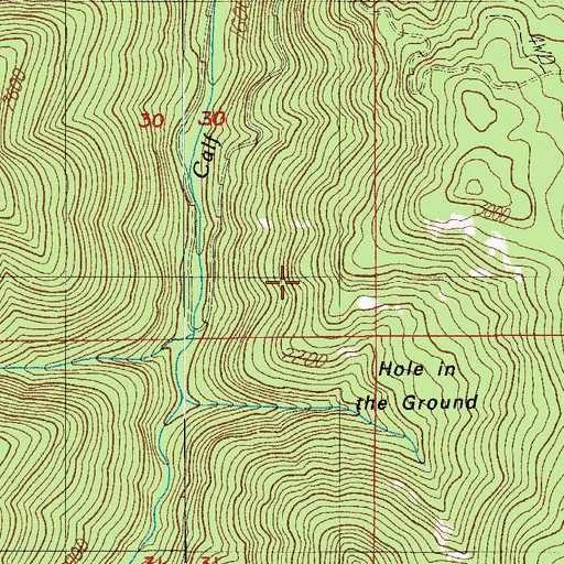 Topographic Map of Hole in the Ground, OR