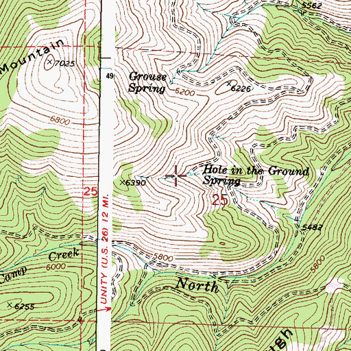 Topographic Map of Hole in the Ground Spring, OR