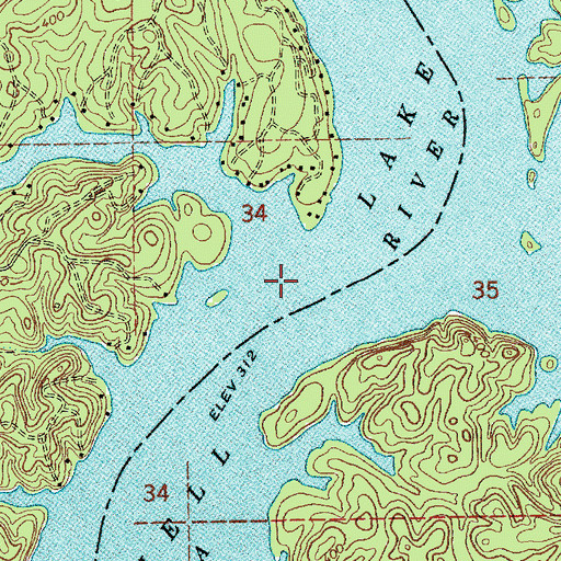 Topographic Map of Bird Creek, AL