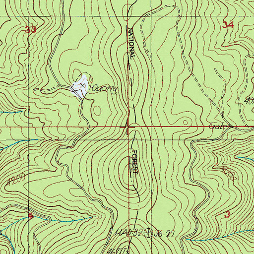 Topographic Map of Holland Meadows Trail, OR