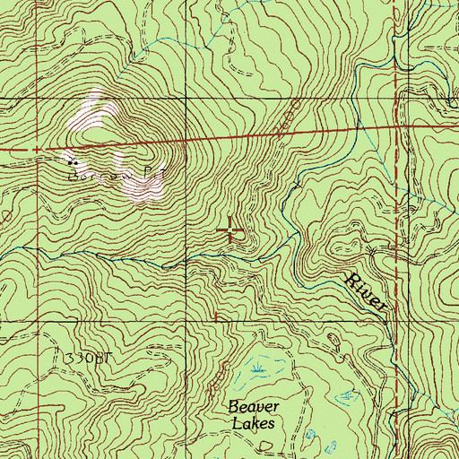 Topographic Map of Holman Creek, OR