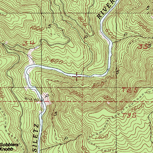 Topographic Map of Holman Creek, OR