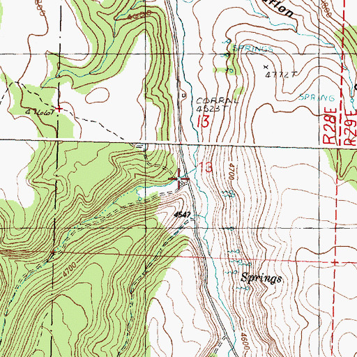 Topographic Map of Holmes Canyon, OR