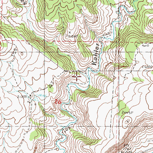 Topographic Map of Holmes Creek, OR