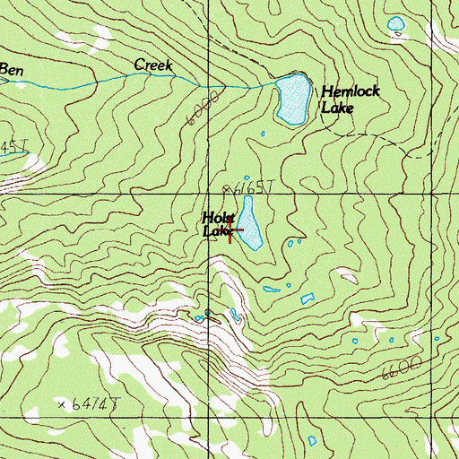 Topographic Map of Holst Lake, OR