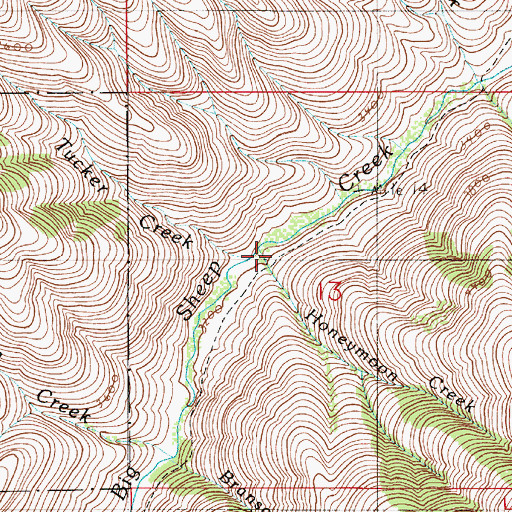 Topographic Map of Honeymoon Creek, OR