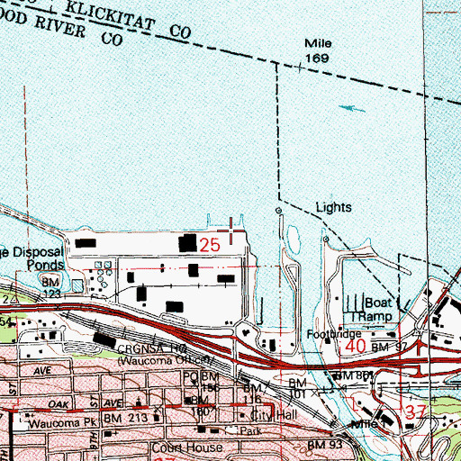 Topographic Map of Hood River Valley, OR