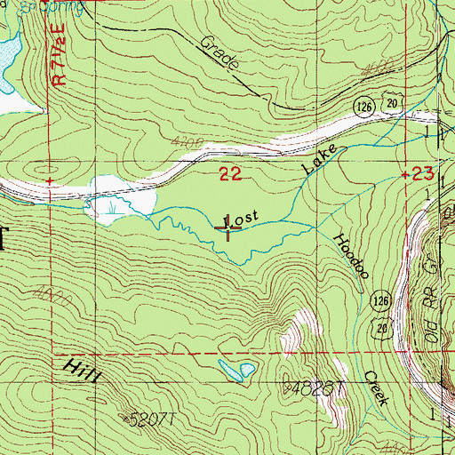 Topographic Map of Hoodoo Creek, OR
