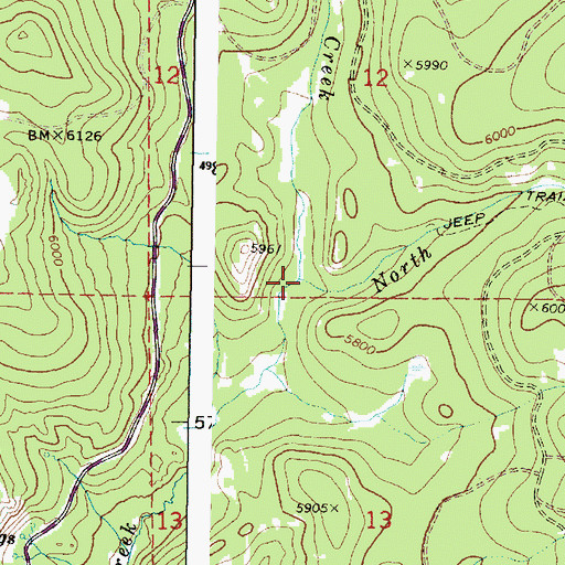 Topographic Map of Hoodoo Creek, OR