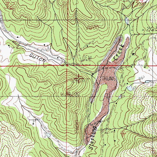 Topographic Map of Hopkins Gulch, OR