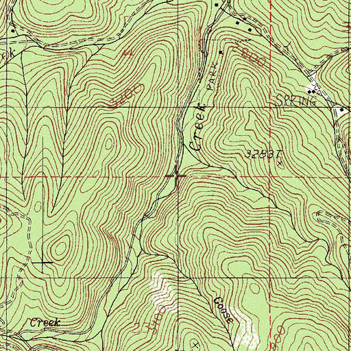 Topographic Map of Horn Gulch, OR