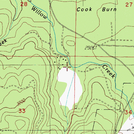 Topographic Map of Horse Creek, OR