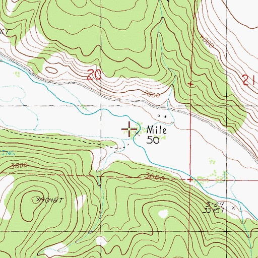 Topographic Map of Horse Creek, OR