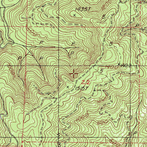 Topographic Map of Horse Creek Trail, OR