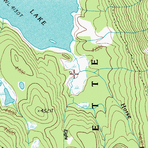 Topographic Map of Horse Pasture Creek, OR