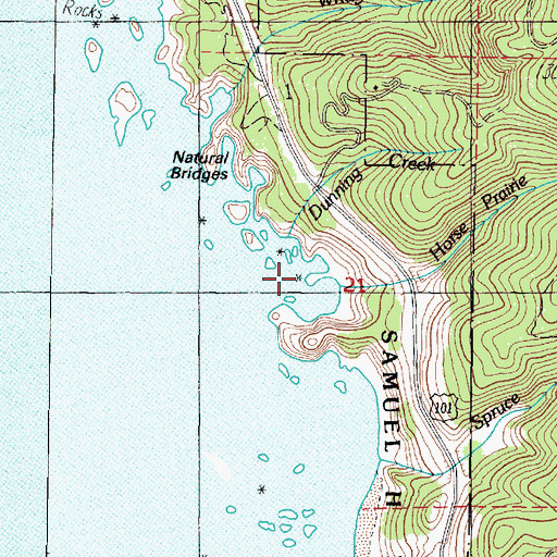 Topographic Map of Horse Prairie Creek, OR