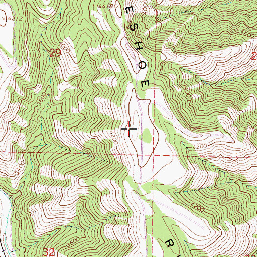 Topographic Map of Horseshoe Ridge, OR