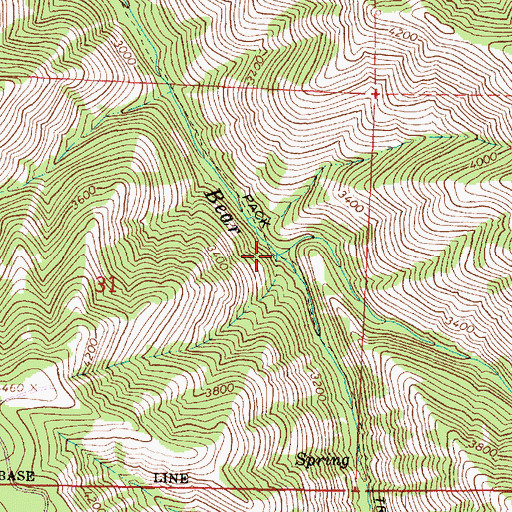 Topographic Map of Hoskins Creek, OR