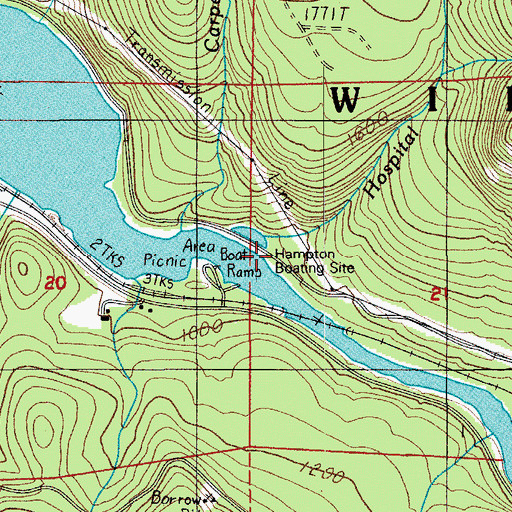 Topographic Map of Hospital Creek, OR