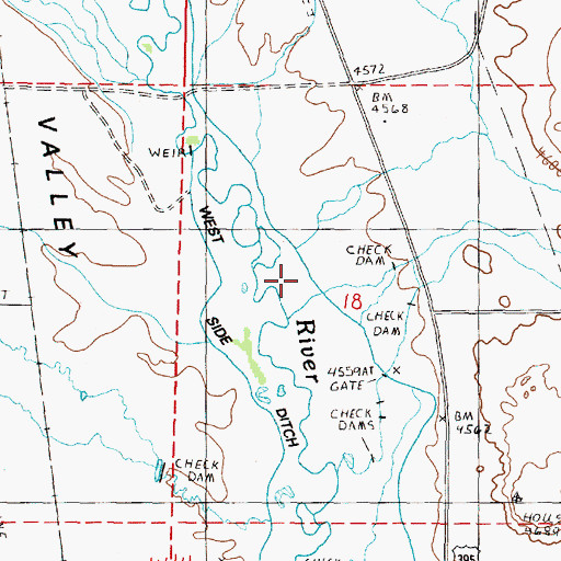 Topographic Map of House Creek, OR