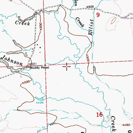 Topographic Map of Howard Creek, OR
