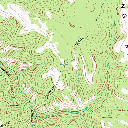 Topographic Map of Howard Cutoff Trail, OR