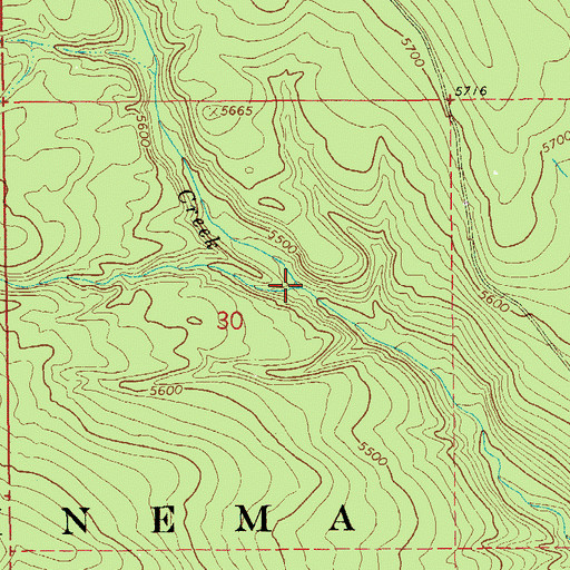 Topographic Map of Howlock Creek, OR