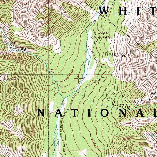 Topographic Map of Hudson Creek, OR
