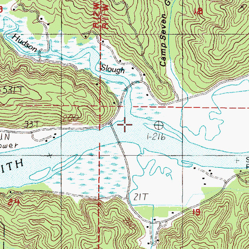 Topographic Map of Hudson Slough, OR