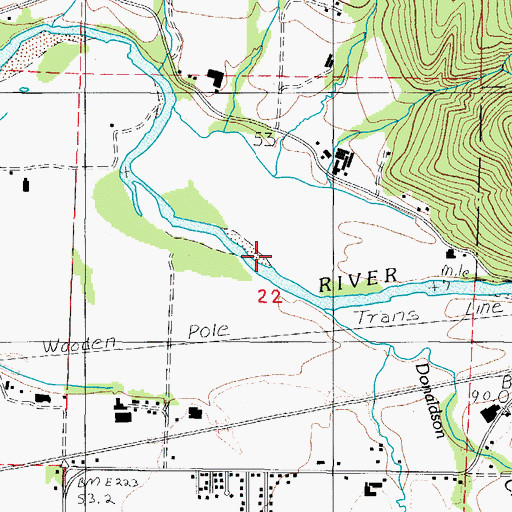 Topographic Map of Hughey Creek, OR