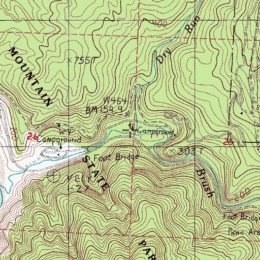 Topographic Map of Humbug Mountain State Park, OR