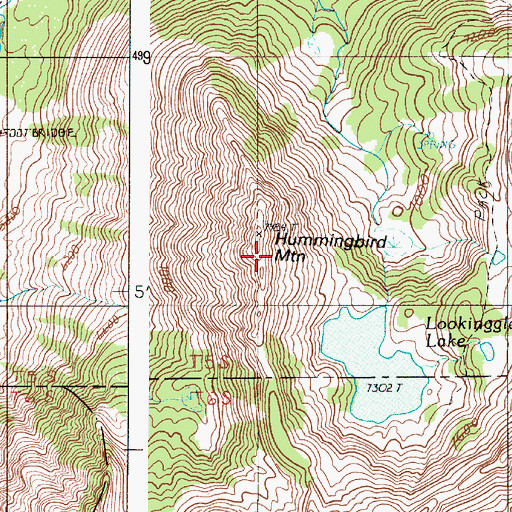 Topographic Map of Hummingbird Mountain, OR