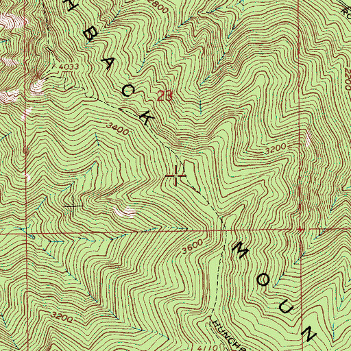 Topographic Map of Hunchback Mountain, OR