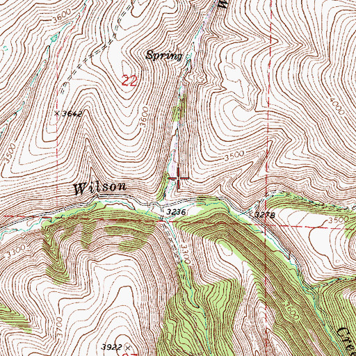 Topographic Map of Hunt Canyon, OR