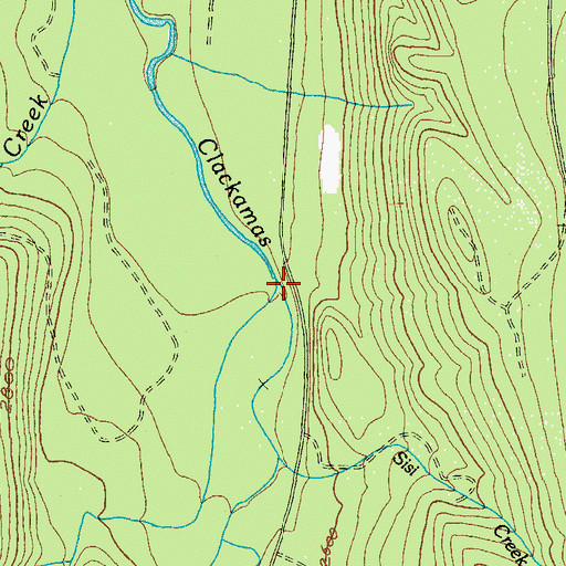 Topographic Map of Hunter Creek, OR