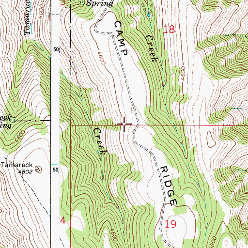 Topographic Map of Hunting Camp Ridge, OR