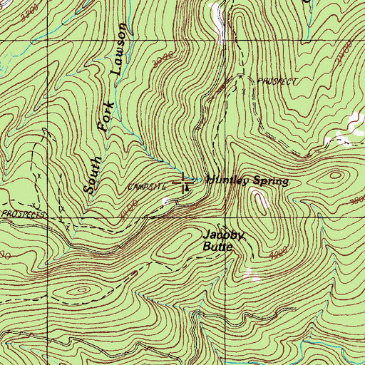 Topographic Map of Huntley Spring, OR