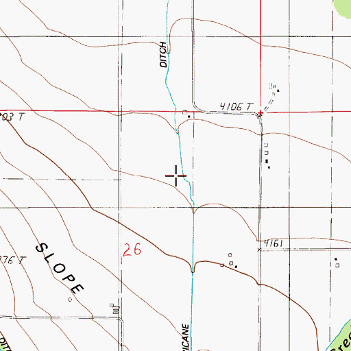 Topographic Map of Hurricane Ditch, OR