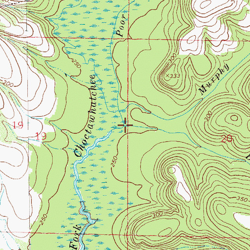 Topographic Map of Black Branch, AL