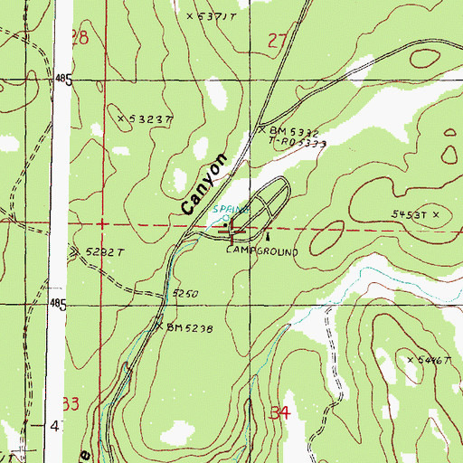 Topographic Map of Idlewild Recreation Site, OR