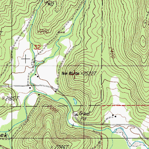 Topographic Map of Ike Butte, OR