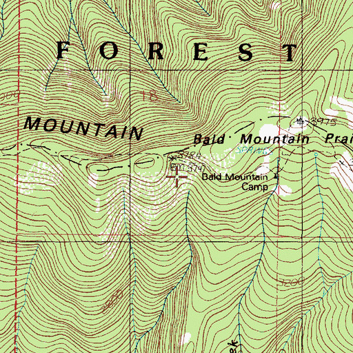Topographic Map of Illinois River Trail, OR